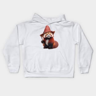 Cute Red Panda Witch Kids Hoodie